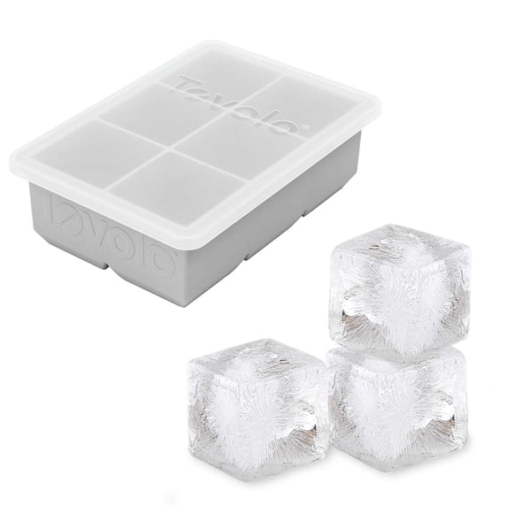 Tovolo King Cube Ice Tray w/Lid Oyster Gray