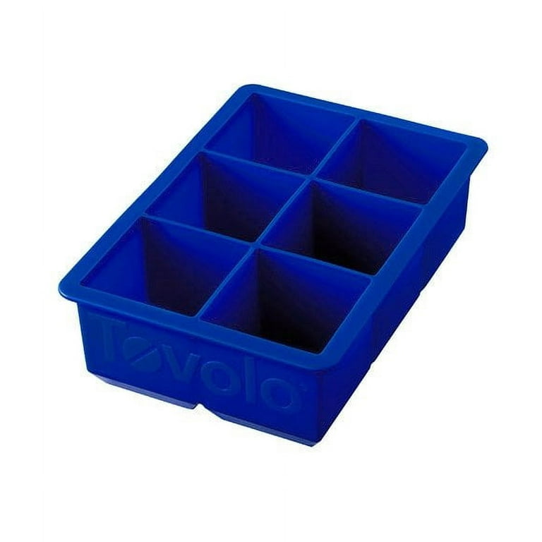 KOLORAE Silicone 6 Large Cube Ice Tray - Blue