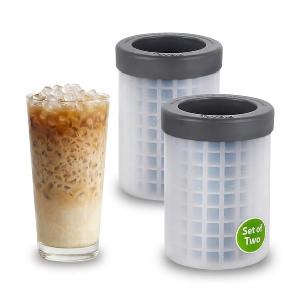 Tovolo Squeeze and Release Mini Ice Cylinder Set of 2, 400 Mini Cubes