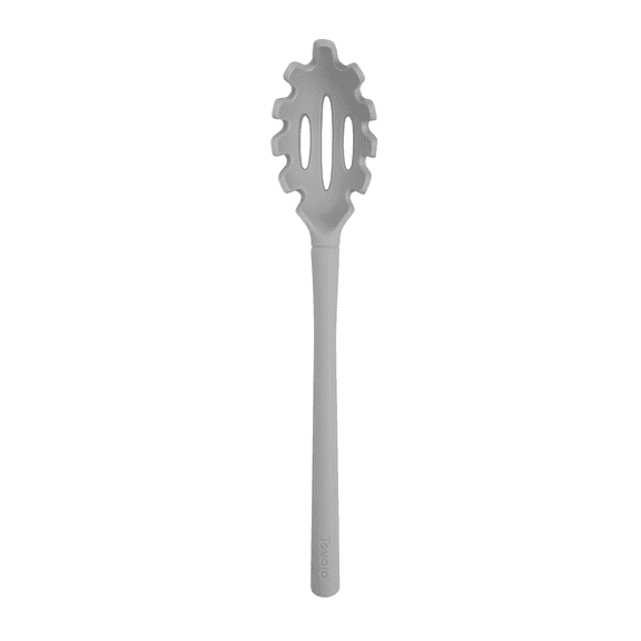 Tovolo Pasta Claw Spaghetti Spoon Scoop Oyster Gray Silicone Pasta Spoon with Teeth, BPA Free Silicone Pasta Fork for Serving Spaghetti Linguine and Noodles, Heat Safe Pasta Serving Spoon