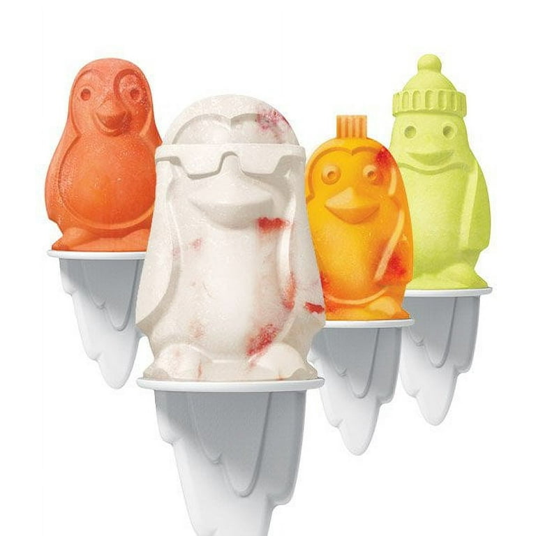 Tovolo Penguin Popsicle Molds (Set of 4) - Reusable Mess-Free Silicone Ice  Pops with Sticks for Homemade Freezer Snacks / Dishwasher-Safe 