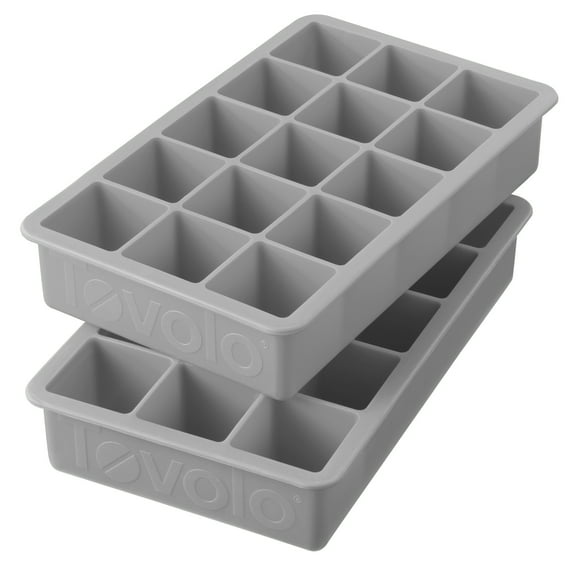 Tovolo Perfect Cube Ice Trays S/2 Oyster Gray