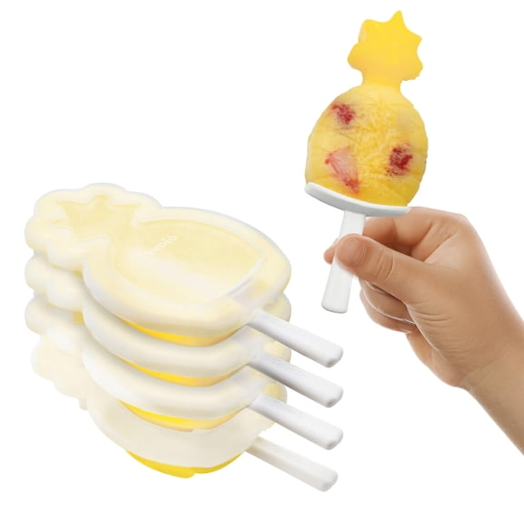 Tovolo Pineapple Stackable Ice Pop Molds Set of 4 Silicone, BPA Free, Sun Ray