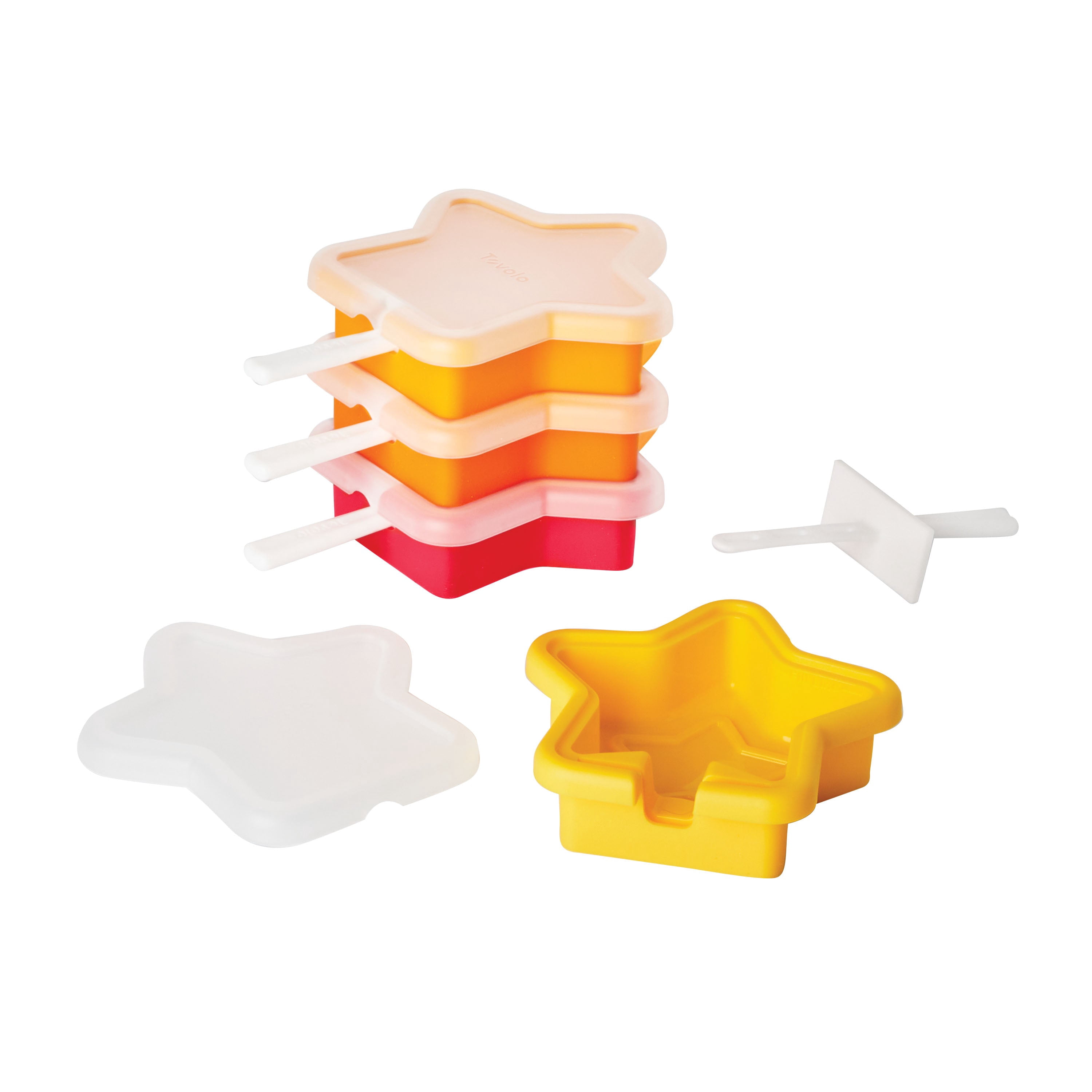 Tovolo Star Stackable Ice Pop Molds, Set of 4, with Drip Guards for ...