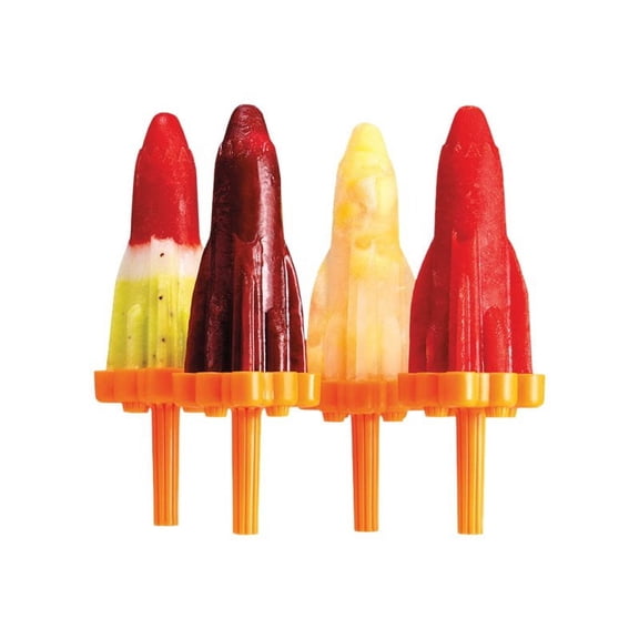 Tovolo Rocket Ice Pops in Orange - Set of 6