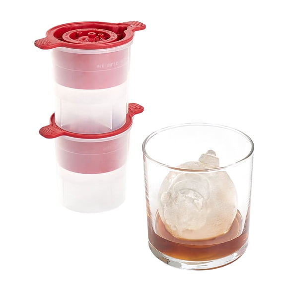 Tovolo Santa and Reindeer Ornament Ice Cube Molds for Cocktails, Set of 2