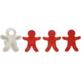 thumbnail image 1 of Tovolo Gingerbread Boys Templates Reverse, Dishwasher Safe, Set of 6 Cookie Stamps with Cutter, 1 of 4