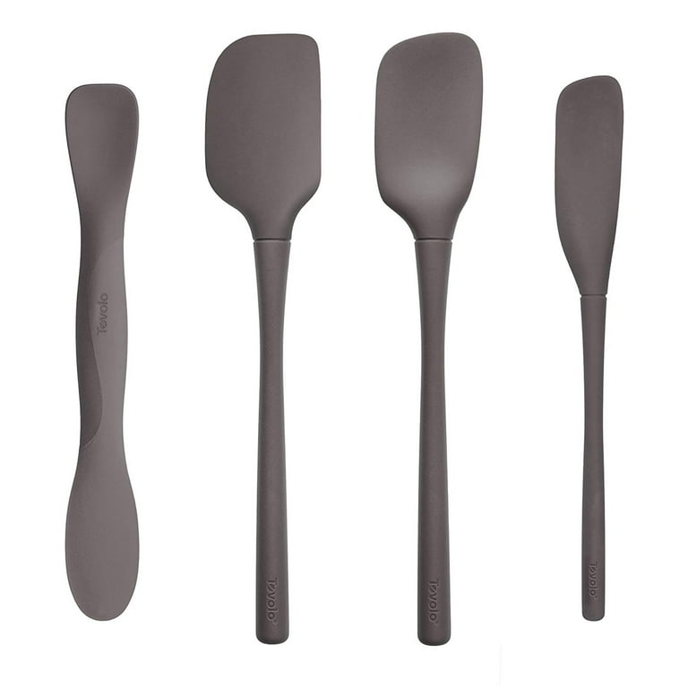 Tovolo Silicone 4 Tool Set in Charcoal: Standard Spatula, Spoonula, Jar  Scraper, Scoop & Spread 