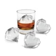 thumbnail image 1 of Tovolo Silicone Ice Mold Set, Faceted Diamond and Heart Large Ice Molds for Cocktail Drinks, 4 Pack, 1 of 9