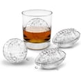 thumbnail image 1 of Tovolo Silicone Ice Mold Set, Football and Golf Ball Large Ice Molds for Cocktail Drinks, 4 Pack, 1 of 9