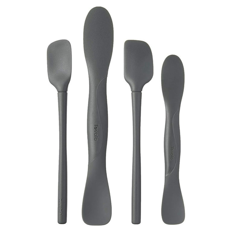 Tovolo Charcoal Grey Silicone Spatula with Wood Handle - Whisk