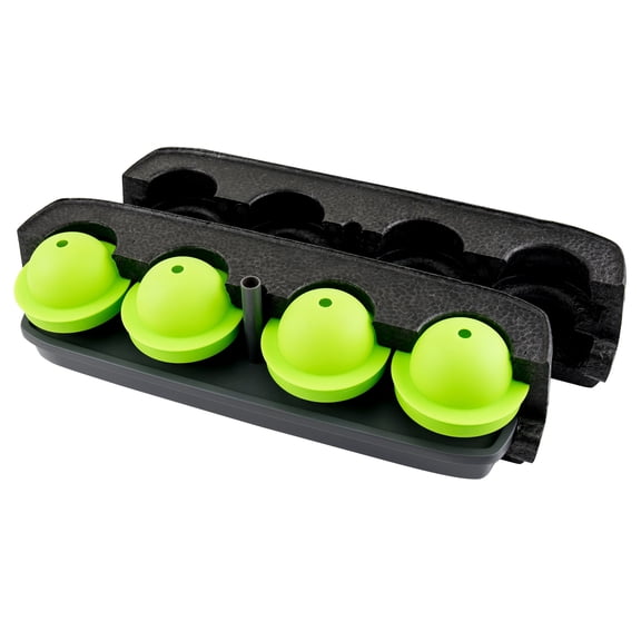 Tovolo Sphere Clear Ice System, Set of 4 BPA-Free Silicone Molds