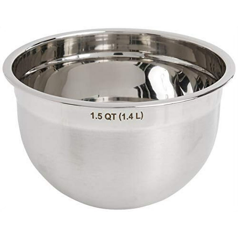 Tovolo Stainless Steel Deep Mixing Kitchen Metal Bowls for Baking &  Marinating, Dishwasher-Safe, 1.5 Quart