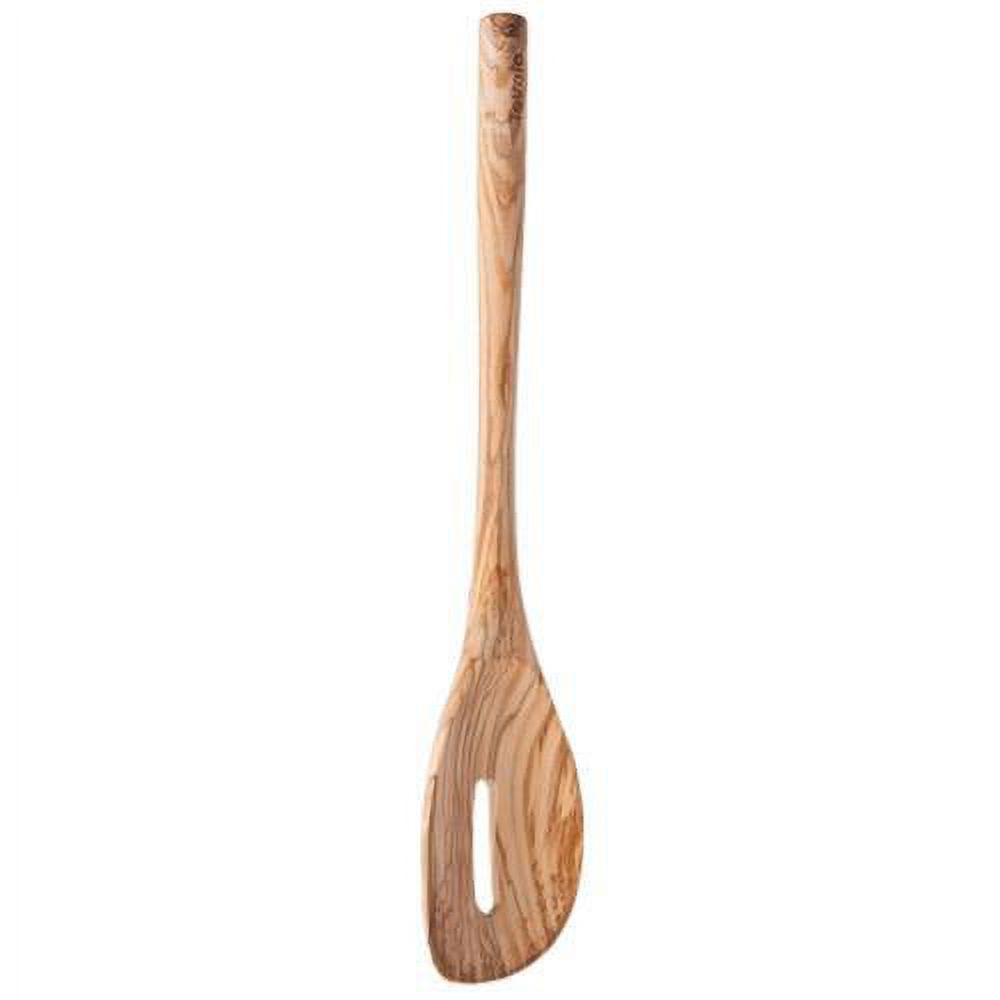 New TOVOLO Olive Wood Kitchen Utensils, Set of 3, Slotted Spoon, Angled  Turner