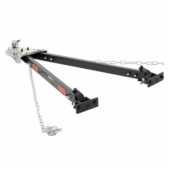 Tow Bar 5500 lbs Capacity, 2 Inch Hitch, Alloy Steel - RV, Car, Trailer, Truck - 39.4" Opening Width - Bumper Mount