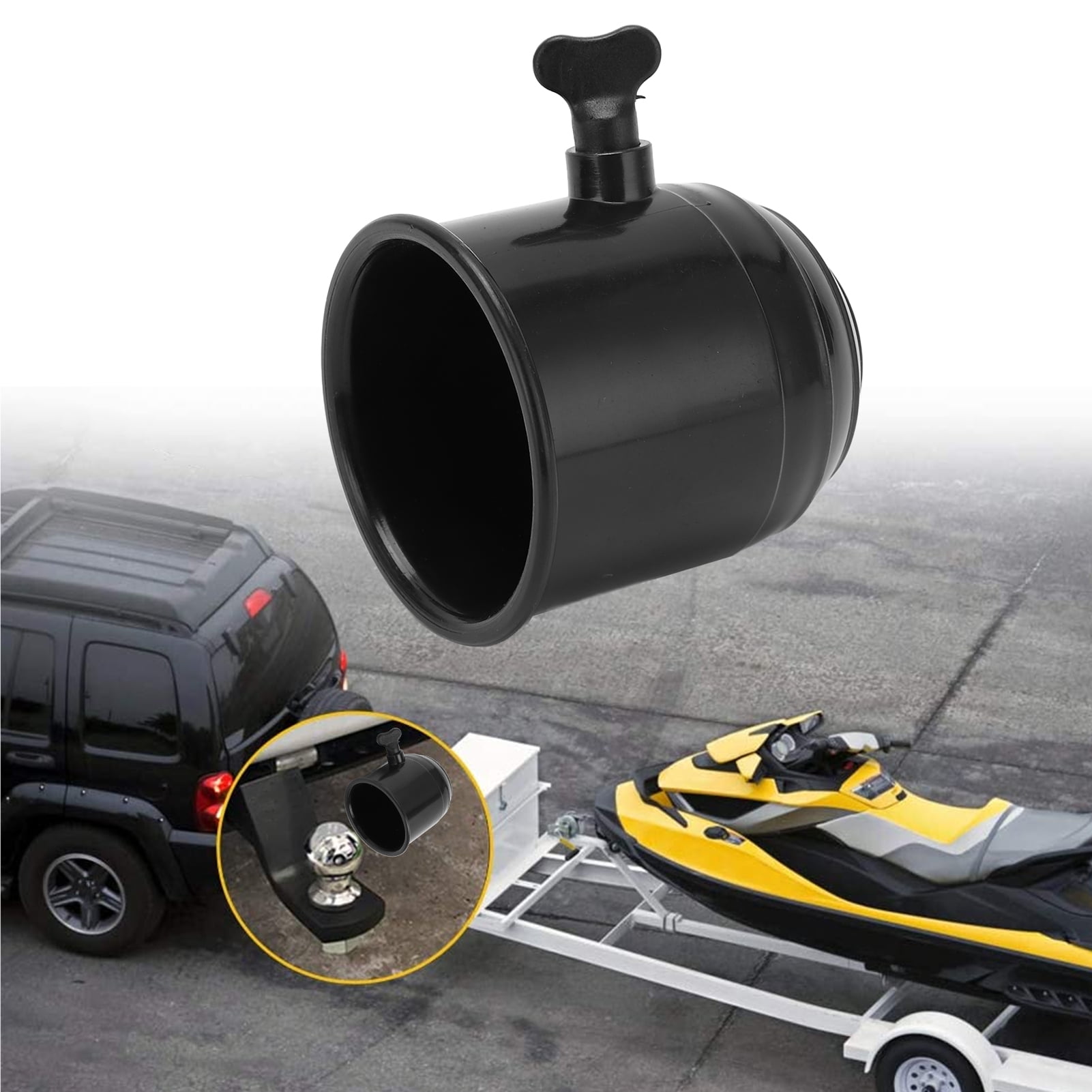 Tow Bar Ball , Drawbar Trailer Hitch Balls Cover Plastic With Knob For