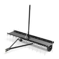 thumbnail image 1 of Tow Behind Dethatcher, 48-inch Tow Dethatcher with 24 Spring Steel Tines, Lawn Dethatcher Rake for ATV or Mower, Tow Behind Lawn Rake with Lift Handle for Garden Farm Grass, 1 of 7