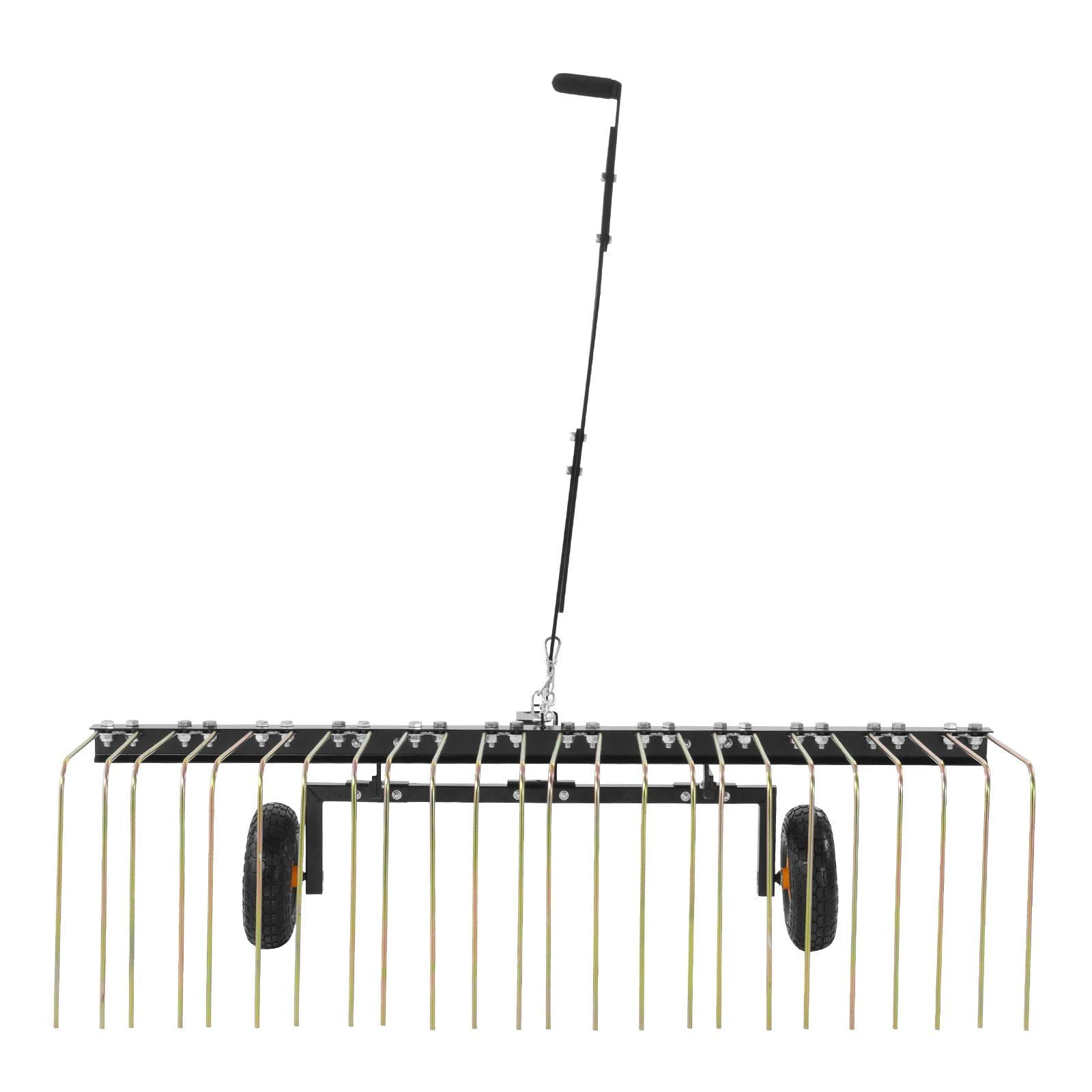 Tow-Behind Lawn Dethatcher, 60" Wide Rake – 24 Steel Tines for Grass ...
