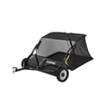 thumbnail image 1 of Tow Behind Lawn Sweeper – 48 Inch Heavy Duty, 16 cu ft Large Collector Bag – Adjustable Rotating Brush, Dumping Rope – for Lawns, Farms, Driveways – Universal Fit, 1 of 8