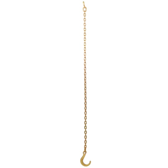 Tow Chain with 8 Inch Forged J Hook and Grab Hook - Grade 70 Chain - 6 Foot - 4,700 Pound Safe Working Load,