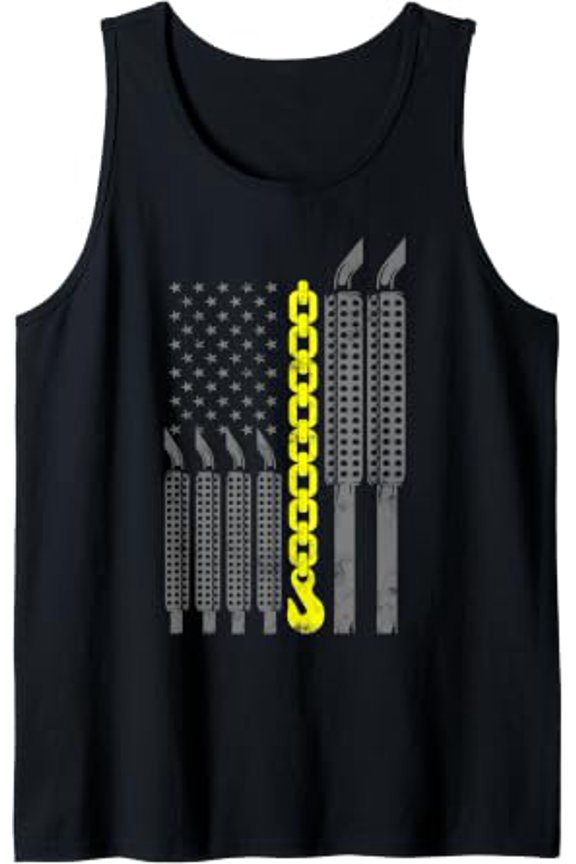Tow Driver Thin Yellow Line Usa Flag Design Towing Dad Tank Top Size S-3XL