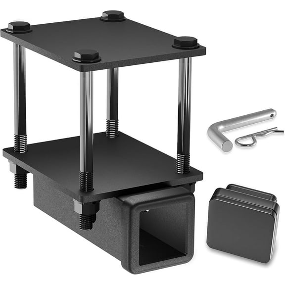 Tow Hitch 2 Inch, RV Bumper Hitch Receiver  Fits 4-4.5" Beam, 200 Lbs Tongue Weight Capacity, Travel Trailer Rear Bumper with Hitch Pin & Hitch Cover, Fit for Camper  Racks Cargo