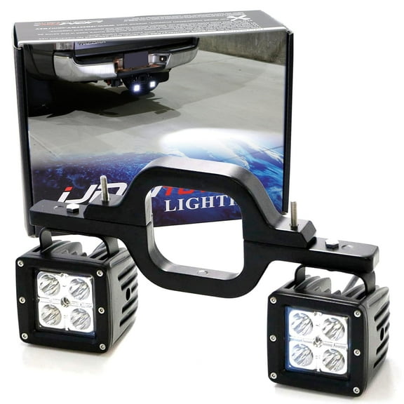 Tow Hitch Receiver LED Pod Light For Truck SUV Trailer RV etc, Includes (2) 20W High Power LED Pod Lamps & Tow Hitch Mount Bracket, Use As Reverse, Off-Road or Search Light