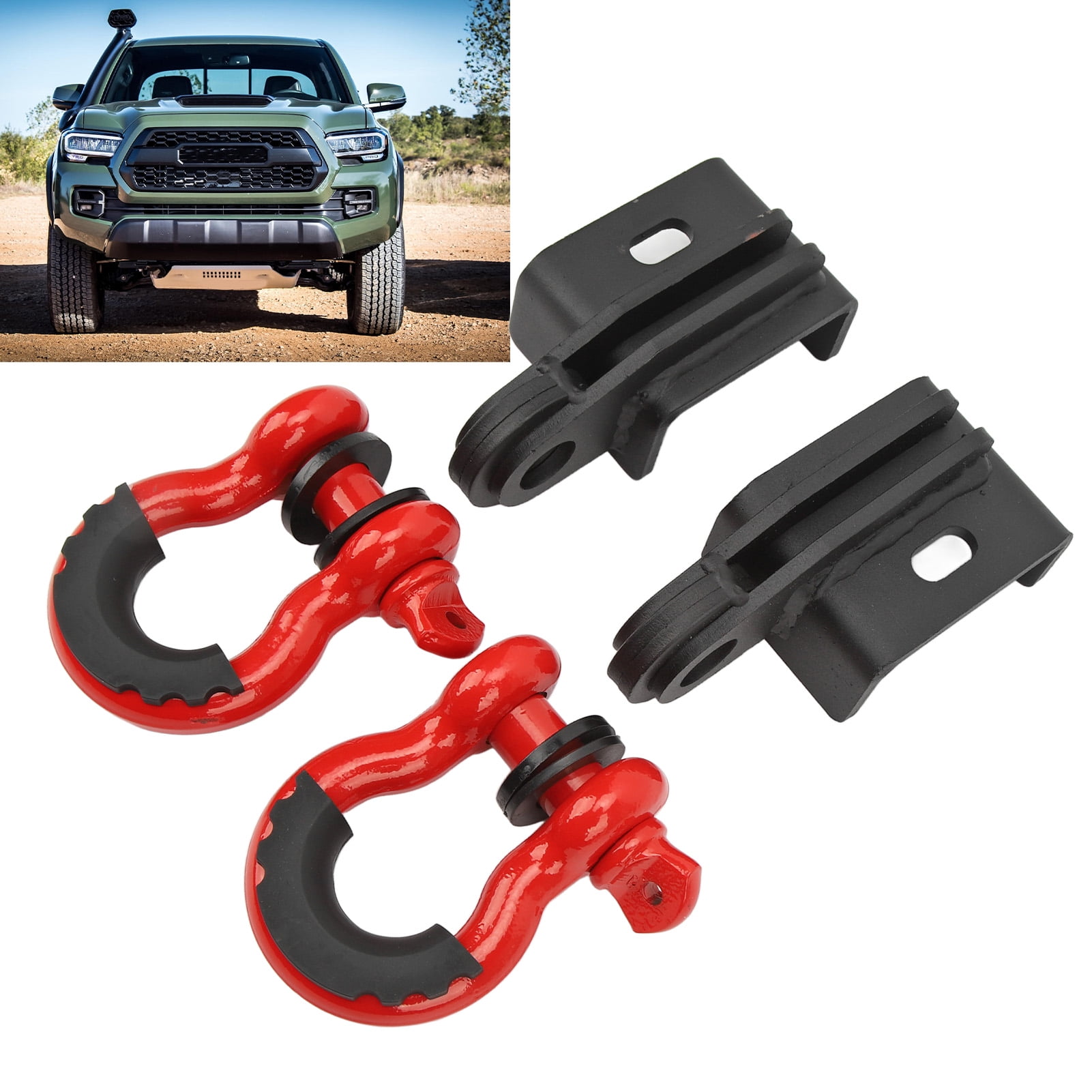 Tow Hook Bracket With D , Heavy Duty Front Tow Hook Shackle Bracket