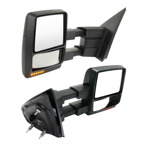 Tow Mirror Set For Ford 2007-2014 F-150 Driver & Passenger Side Power Heat Light