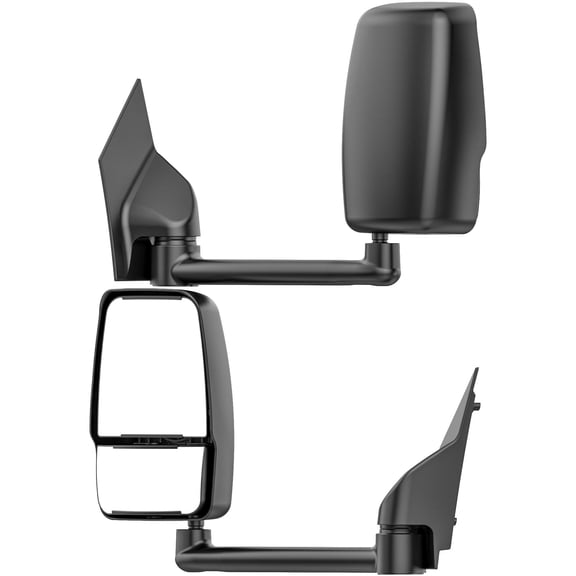 Tow Mirrors for 2003-2019 Chevy Express GMC Savana 1500 2500 3500, Manual Folding Towing Side Mirrors Replacement, Flat and Convex Mirror Glass, Pair Set