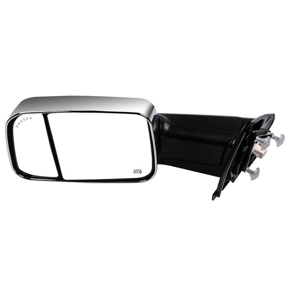 Tow Mirrors Chrome Power Heated Turn Signals For 02-08 Dodge Ram 1500 2500 3500