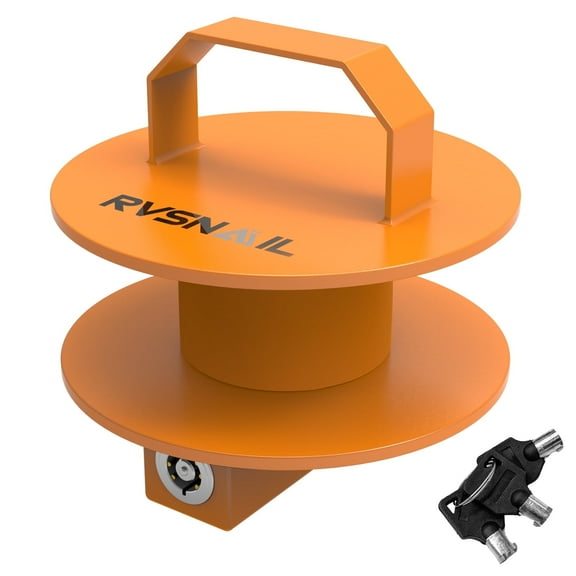 Tow Ring Lock, Trailer Pintle Hitch Lock for 2-1/2 to 3 Inch Lunette Eyes, Anti-Theft Tow Eye Lock for Trailer