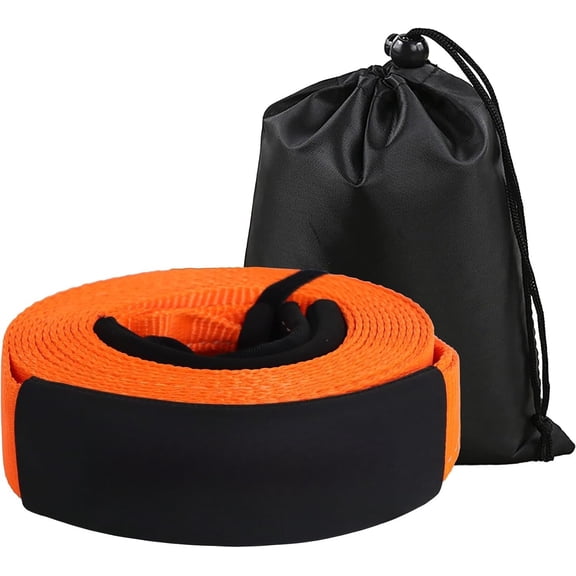 Tow Strap 3in X 30ft Heavy Duty 36580 lbs Break Strength, Use for Towing Rope, Tree Saver, Winch Extension, Triple Reinforced Loops, Accessories