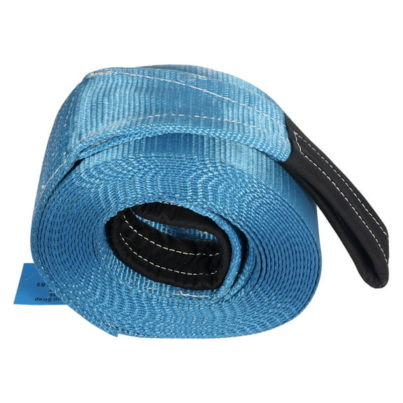 Tow Strap Soft Loop Tie Down Strap Blue with 20000 LBs Capacity 4 Inch 30ft Axle Straps for Moving Motorcycles Roof Racks Luggage and Cargo