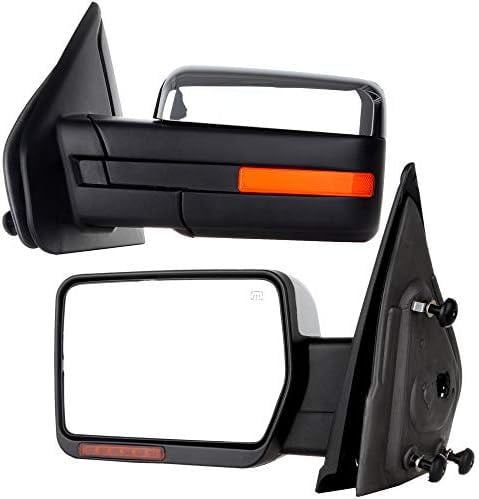 ROADFAR Power Heated Towing Mirror For 2004-2014 Ford F150 - Left Side With Turn Signal & Puddle Light, Chrome - View #6