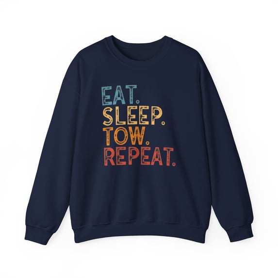 Tow Truck Driver Sweatshirt Gifts Crew Neck Shirt Long Sleeve Unisex