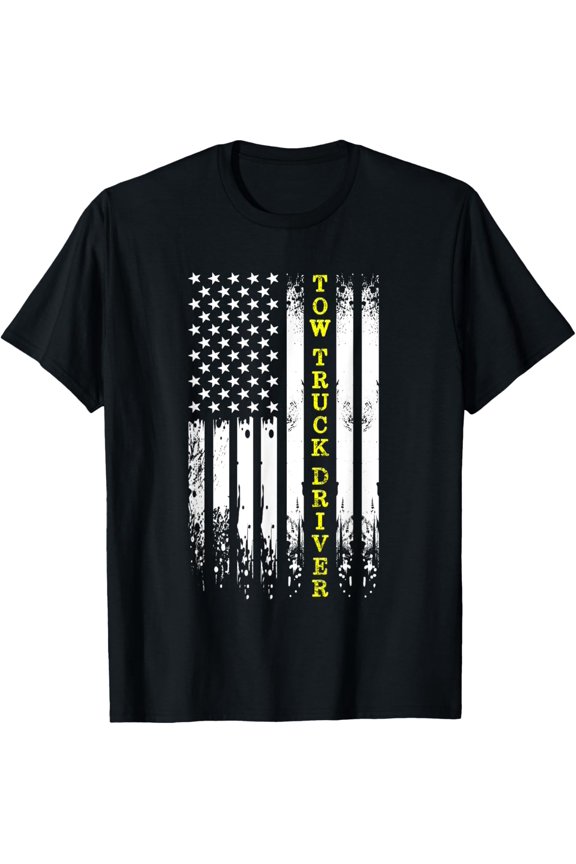 Tow Truck Operator Thin Yellow Line Wrecker Tow Truck Driver T-Shirt