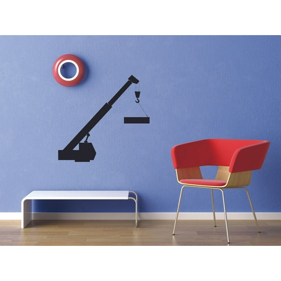 Tow Truck Silhouette Drawing Design Cute Tow Truck Decoration Vinyl Wall Art Wall Sticker Wall Decal Design Home Wall Room Décor For Kids Room Boys Nursery Infant Toddler Room Design (40x40 inch)