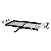 Tow Tuff Steel Tow Hitch Cargo Carrier and Bike Rack - Fits 2 inch Receivers - 62 inch