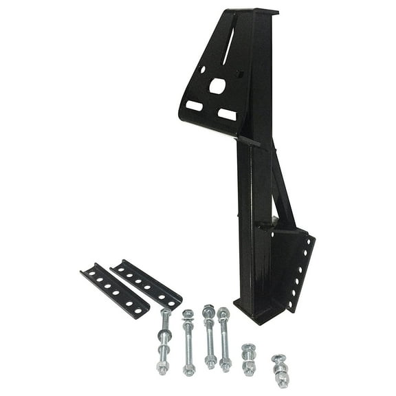 Tow Tuff Heavy Duty Steel Universal Spare Trailer Tire Carrier, Black