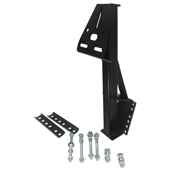 Tow Tuff Heavy Duty Steel Universal Spare Trailer Tire Carrier, Black