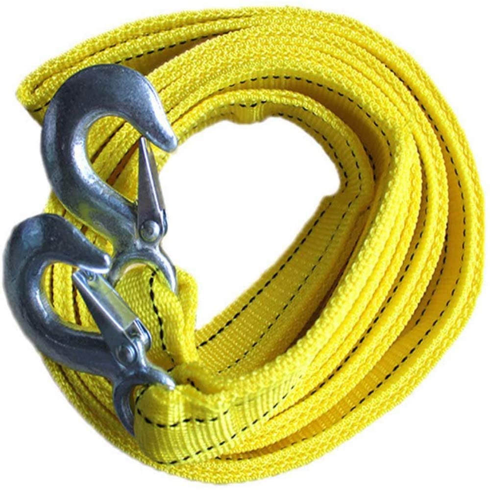 Tow rope, car emergency supplies, yellow towing rope, 5 tons, 4 meters tow strap, thickened and widened tow rope