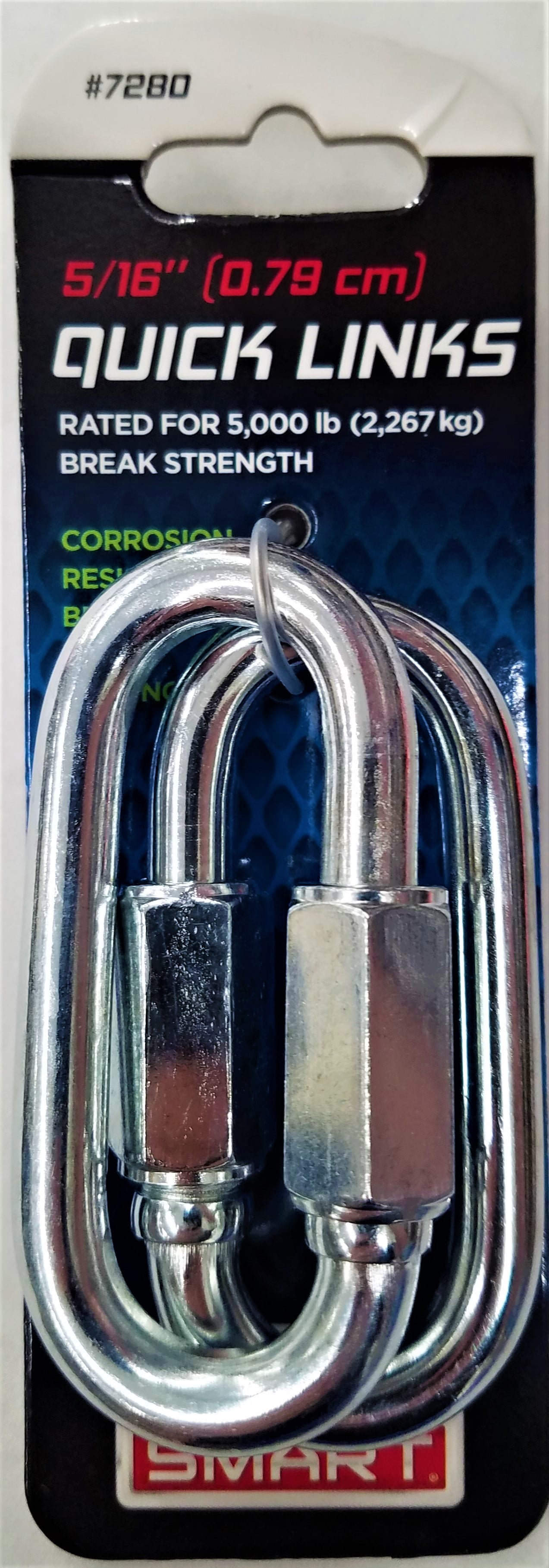 TowSmart 7280 Threaded Safety Chain Quick Links, 2 Pack