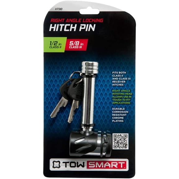 TowSmart #730 1/2" or 5/8" Right Angle Locking Hitch Pin