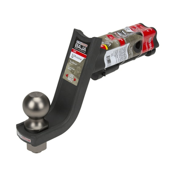 TowSmart BAJA Ball Hitch Towing X Mount Security Kit, Class III, 2in Ball, 5/8in Lock, 5 1/4in Drop, 4in Rise, 7337, 5000lb, 1 Each