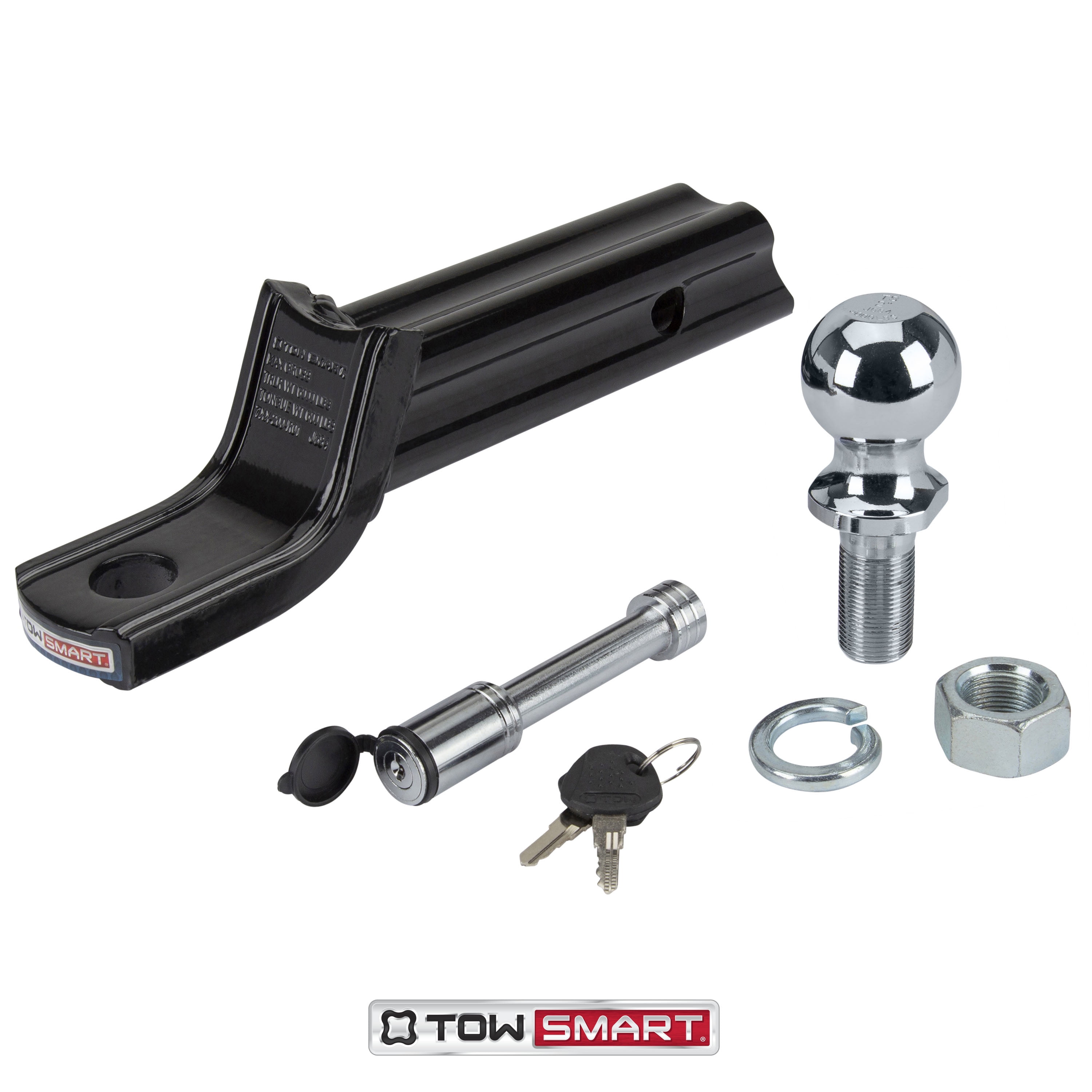 TowSmart Ball Hitch Towing Starter Kit, Class III, 2in Ball, Locking