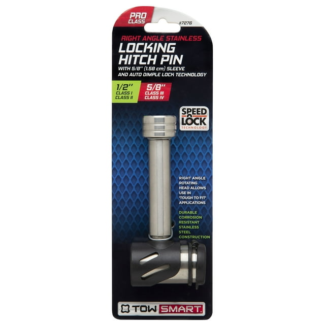 TowSmart Locking Hitch Pin, 1/2in and 5/8in Pin, Stainless Steel, 7276