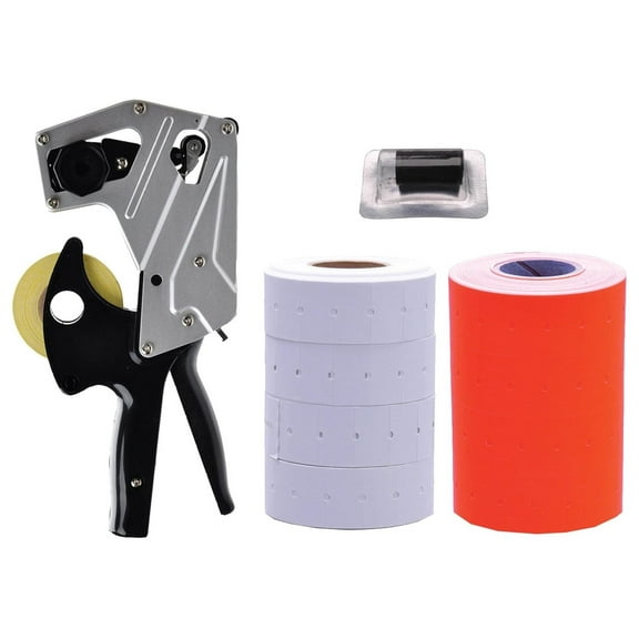 Towa GS18 Price Marking & Dating Label Gun - 8 Digits On One Line for Easy Data and Price Variation. Includes 8,000 Labels & Free (4,000 White & 4,000 Fluorescent)