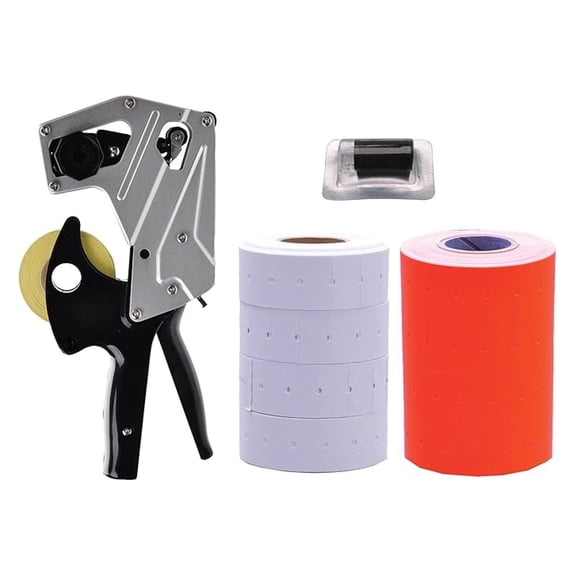 Towa GS18 Price Marking & Dating Label Gun - 8 Digits On One Line for Easy Data and Price Variation. Includes 8,000 Labels & Free (4,000 White & 4,000 Fluorescent)