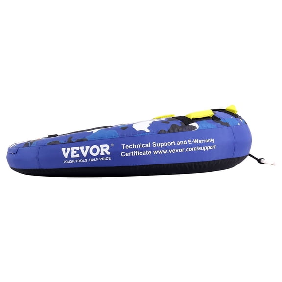 Towable Tube for Boating, 340 lbs Capacity, 1-2 Riders Inflatable Water Sports Towable Tube, 51.8 Inch Round Boat Tube with Full Nylon Cover, EVA Grab Handles and Speed Safety Valve for Safe Towing